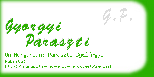 gyorgyi paraszti business card